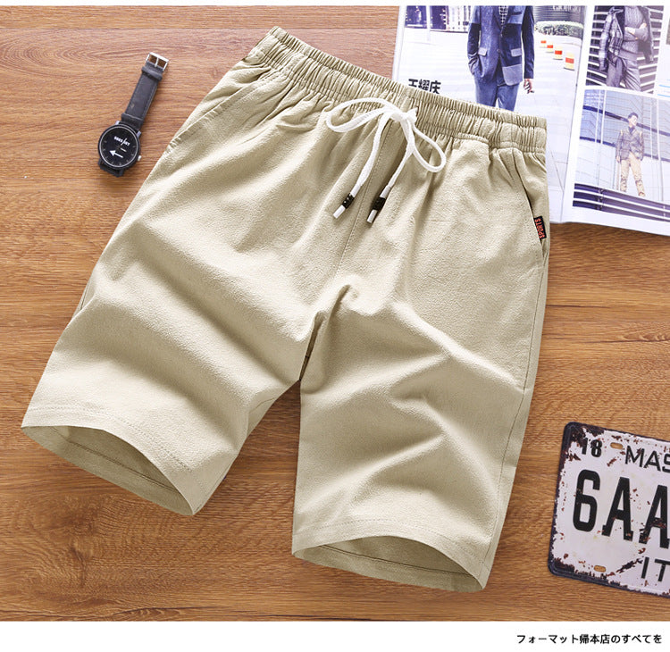 2021 New Technology Micro-elastic Pure Cotton Fabric Teenager Middle School Students Half-length Pants Men's Shorts Thin Breathable Perspiration