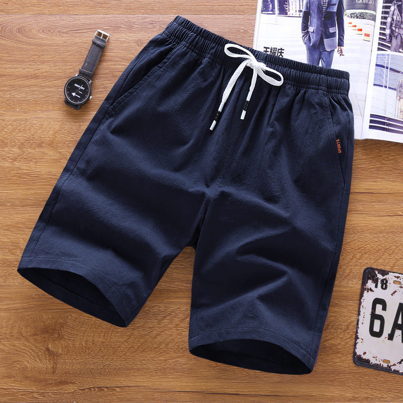 2021 New Technology Micro-elastic Pure Cotton Fabric Teenager Middle School Students Half-length Pants Men's Shorts Thin Breathable Perspiration