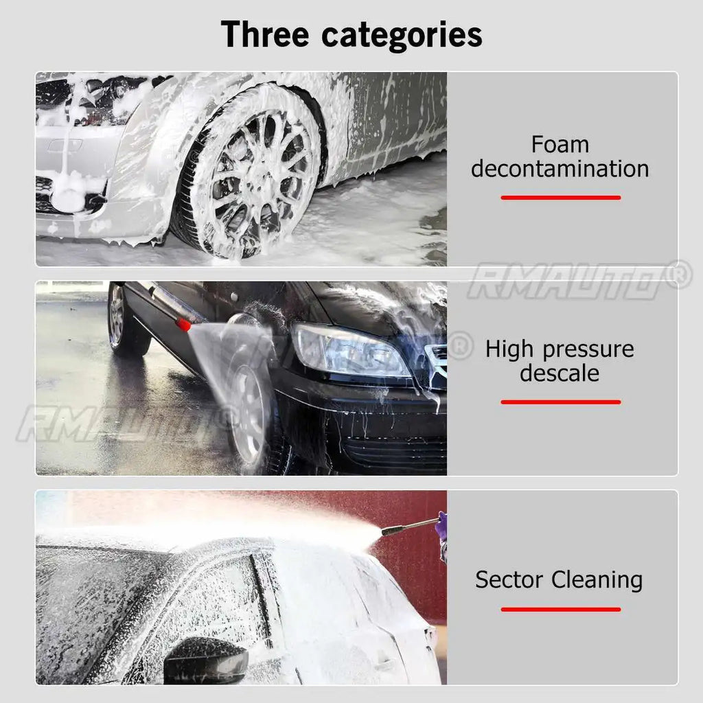 30Bar High Pressure Car Washer Water Gun 2000W Portable Pressure Washer Cordless Car Washing Machine Cleaner Adjustable Nozzle