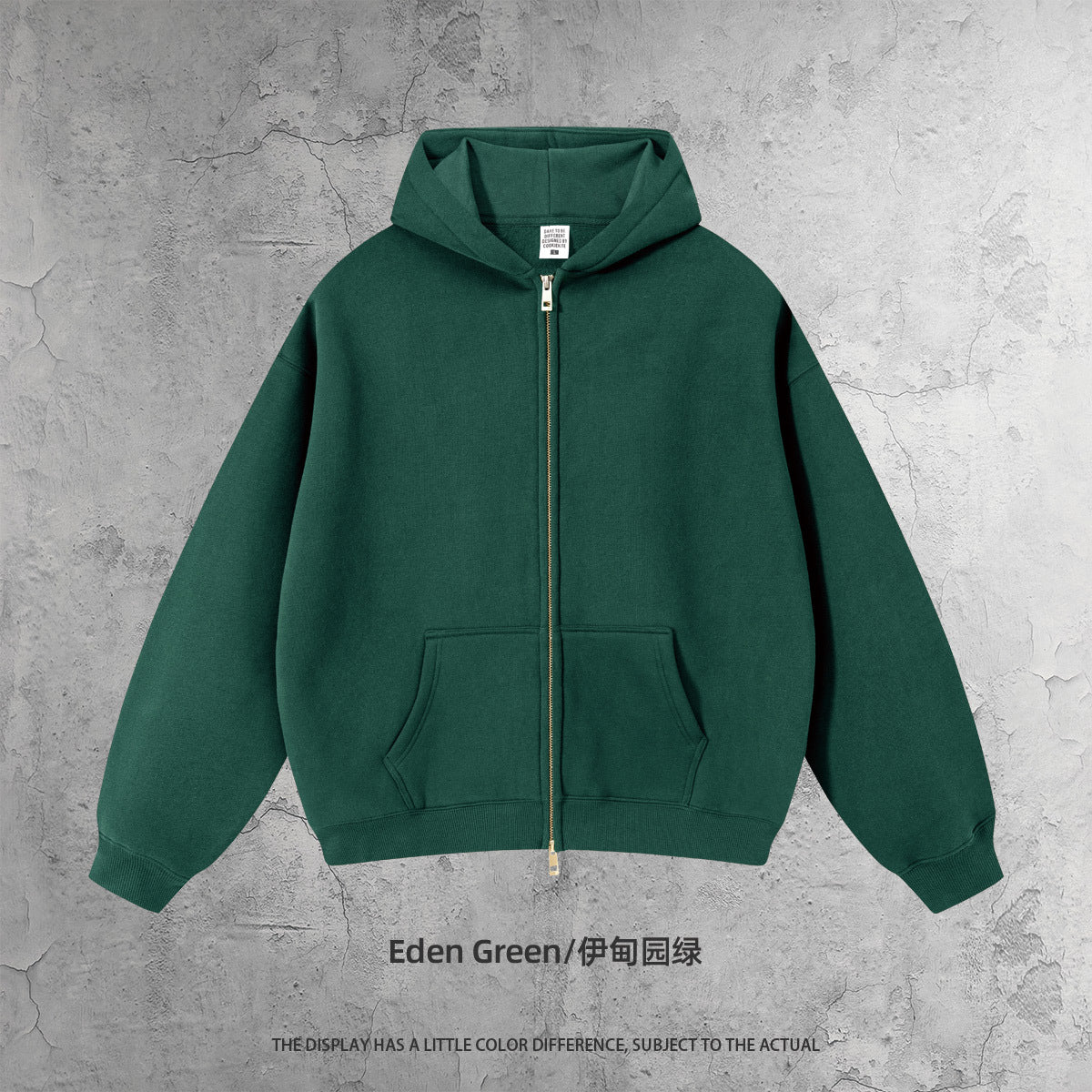 Kite Men's Clothing | Cross-Border European and American Loose Zipper Shirt Two-Piece Set for Men and Women 350g Fleece Hooded Sweatshirt and Pants Set