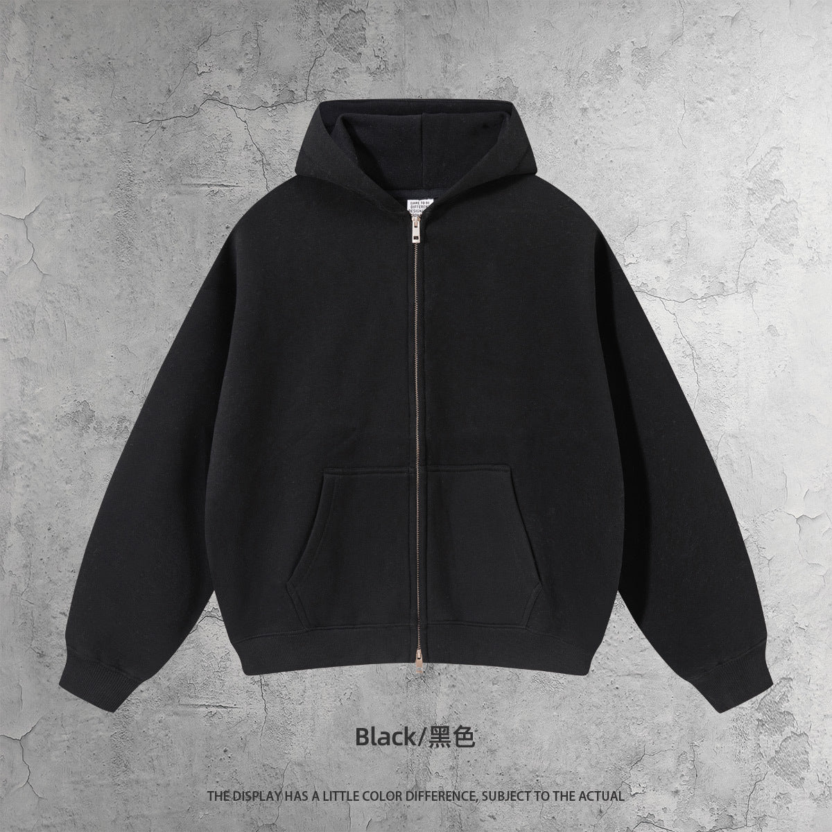 Kite Men's Clothing | Cross-Border European and American Loose Zipper Shirt Two-Piece Set for Men and Women 350g Fleece Hooded Sweatshirt and Pants Set