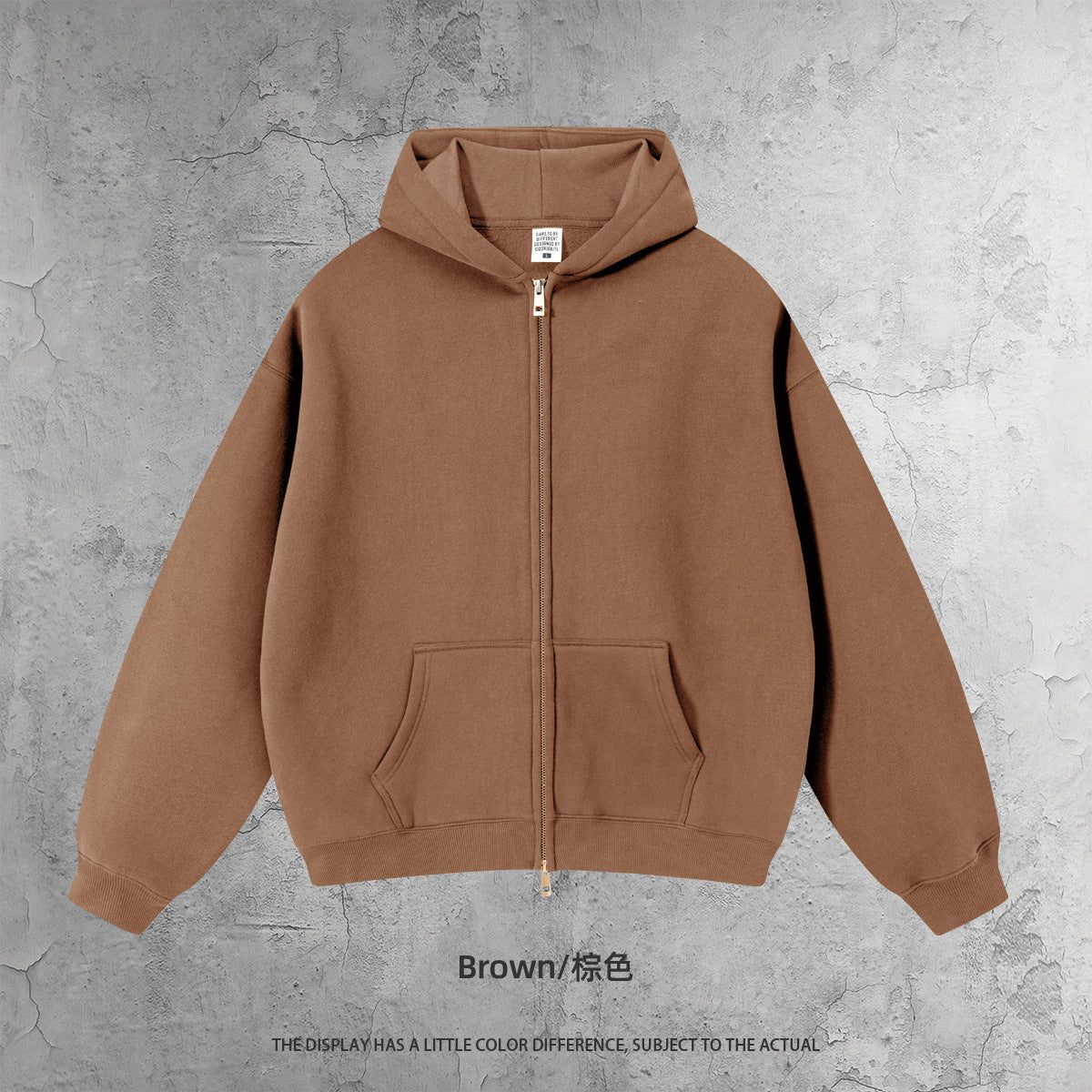 Kite Men's Clothing | Cross-Border European and American Loose Zipper Shirt Two-Piece Set for Men and Women 350g Fleece Hooded Sweatshirt and Pants Set