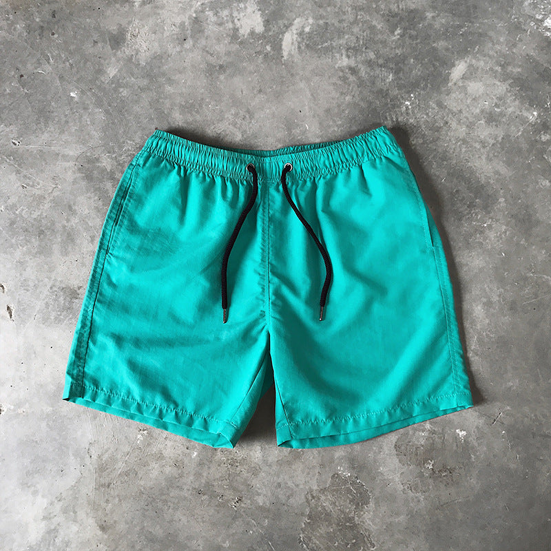 2025 Summer Men's Casual Shorts Candy-Colored Five-Point Shorts Men's Ten-Color Foreign Trade Beach Shorts Dropshipping