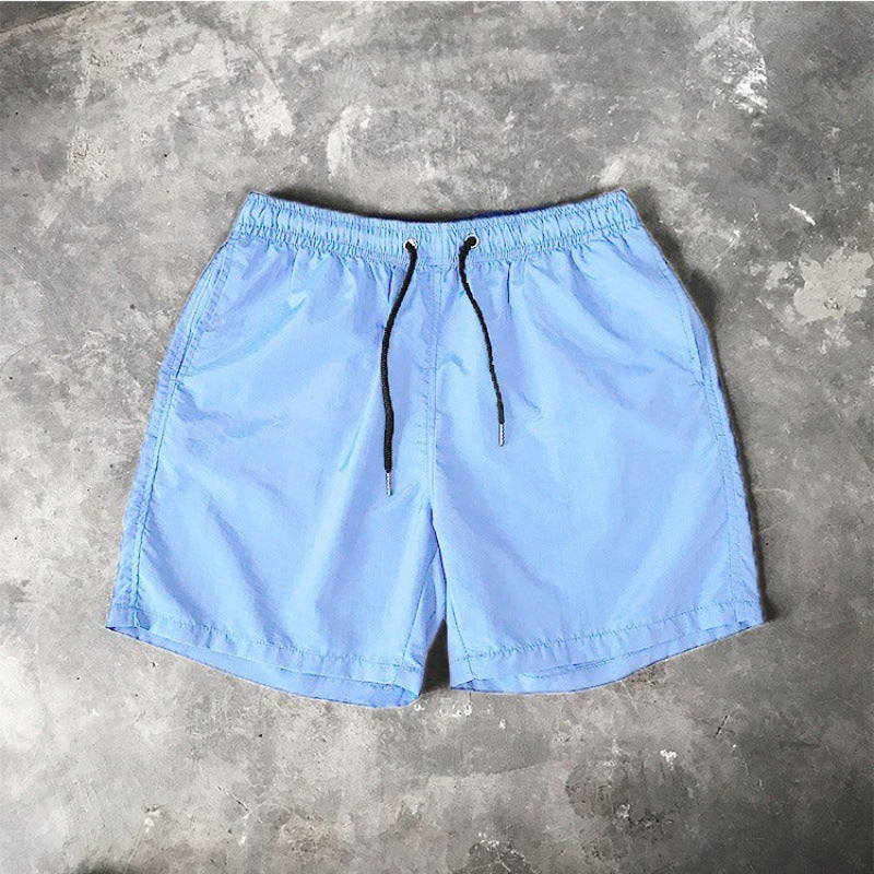 2025 Summer Men's Casual Shorts Candy-Colored Five-Point Shorts Men's Ten-Color Foreign Trade Beach Shorts Dropshipping