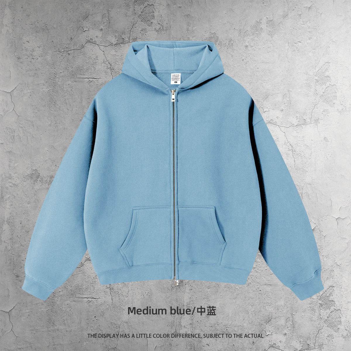 Kite Men's Clothing | Cross-Border European and American Loose Zipper Shirt Two-Piece Set for Men and Women 350g Fleece Hooded Sweatshirt and Pants Set