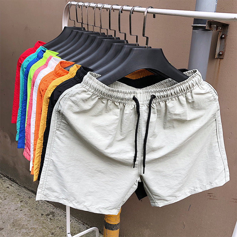 2025 Summer Men's Casual Shorts Candy-Colored Five-Point Shorts Men's Ten-Color Foreign Trade Beach Shorts Dropshipping