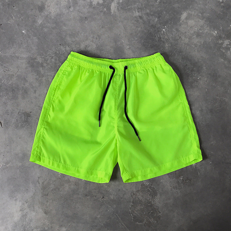 2025 Summer Men's Casual Shorts Candy-Colored Five-Point Shorts Men's Ten-Color Foreign Trade Beach Shorts Dropshipping