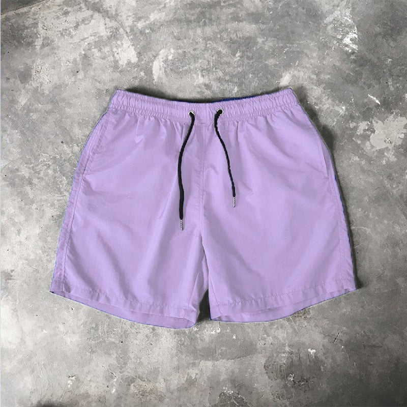 2025 Summer Men's Casual Shorts Candy-Colored Five-Point Shorts Men's Ten-Color Foreign Trade Beach Shorts Dropshipping