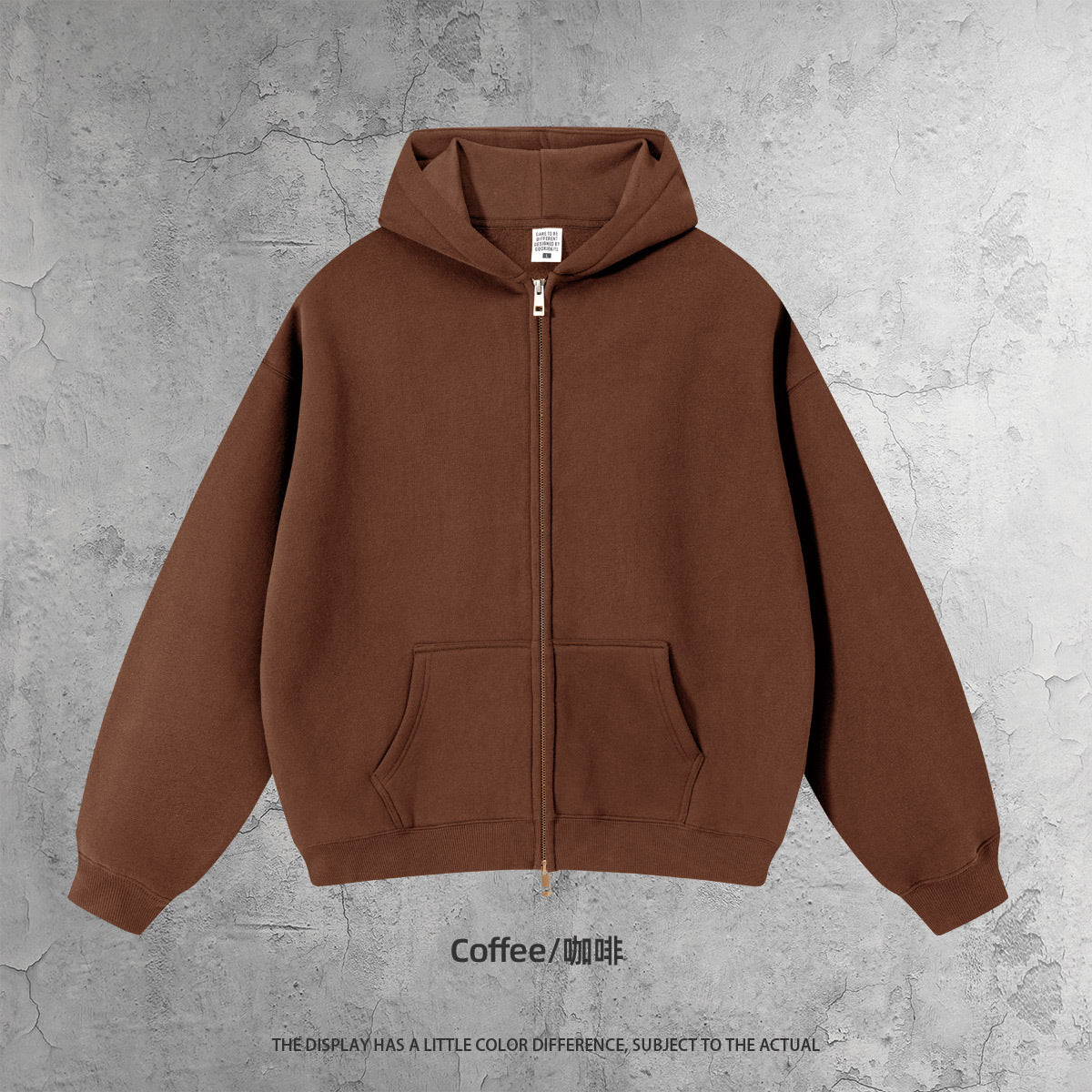 Kite Men's Clothing | Cross-Border European and American Loose Zipper Shirt Two-Piece Set for Men and Women 350g Fleece Hooded Sweatshirt and Pants Set