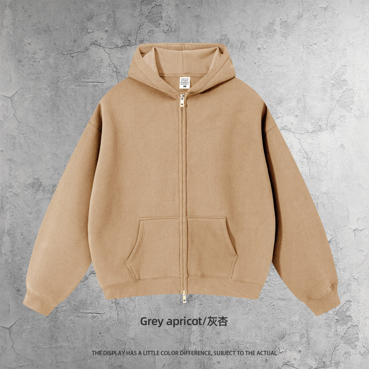 Kite Men's Clothing | Cross-Border European and American Loose Zipper Shirt Two-Piece Set for Men and Women 350g Fleece Hooded Sweatshirt and Pants Set