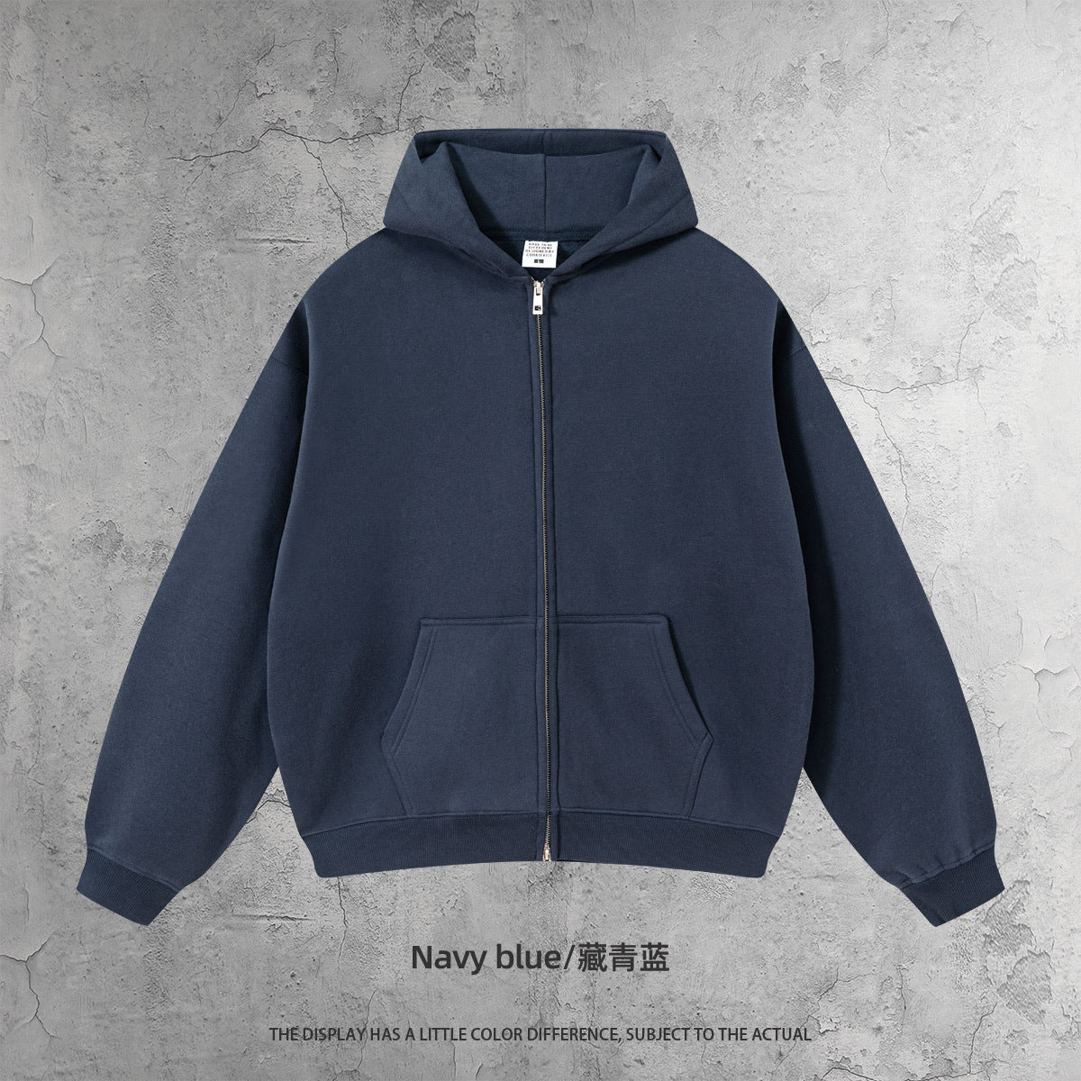 Kite Men's Clothing | Cross-Border European and American Loose Zipper Shirt Two-Piece Set for Men and Women 350g Fleece Hooded Sweatshirt and Pants Set