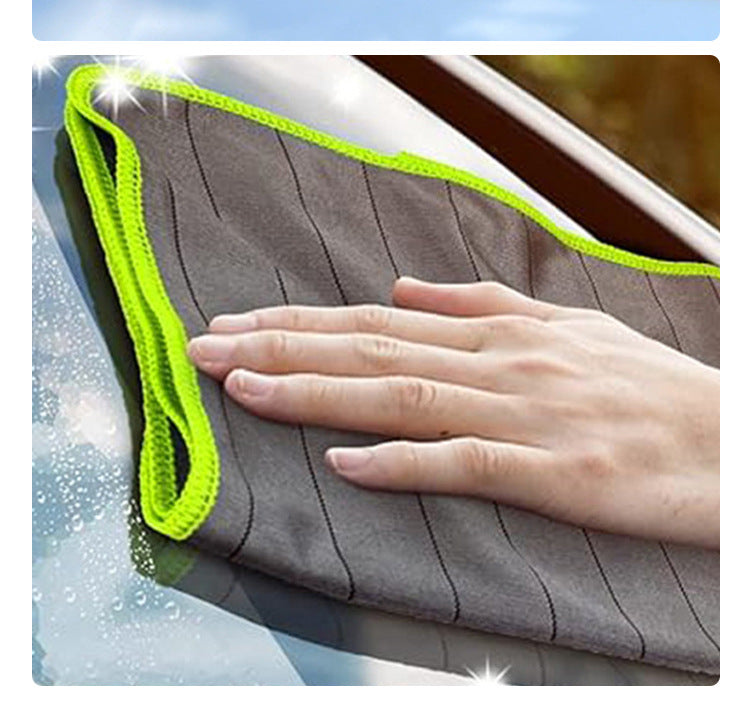 Microfiber Carbon Fiber Multifunctional Dishwashing Cloth, Car Glass Cloth, Water-Absorbent, Non-Oil-Staining, Non-Marking Car Wash Towel