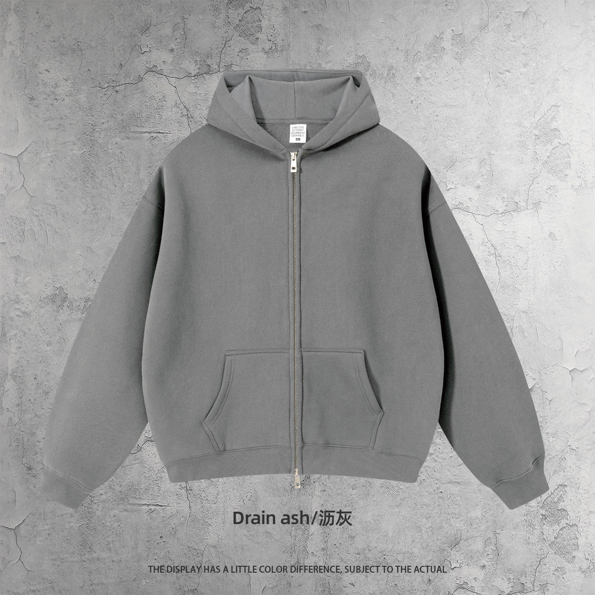 Kite Men's Clothing | Cross-Border European and American Loose Zipper Shirt Two-Piece Set for Men and Women 350g Fleece Hooded Sweatshirt and Pants Set