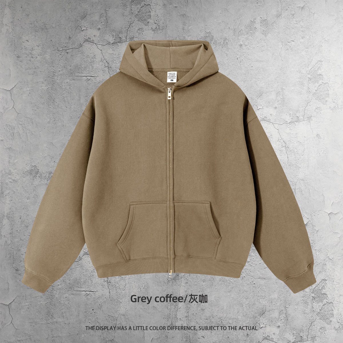 Kite Men's Clothing | Cross-Border European and American Loose Zipper Shirt Two-Piece Set for Men and Women 350g Fleece Hooded Sweatshirt and Pants Set